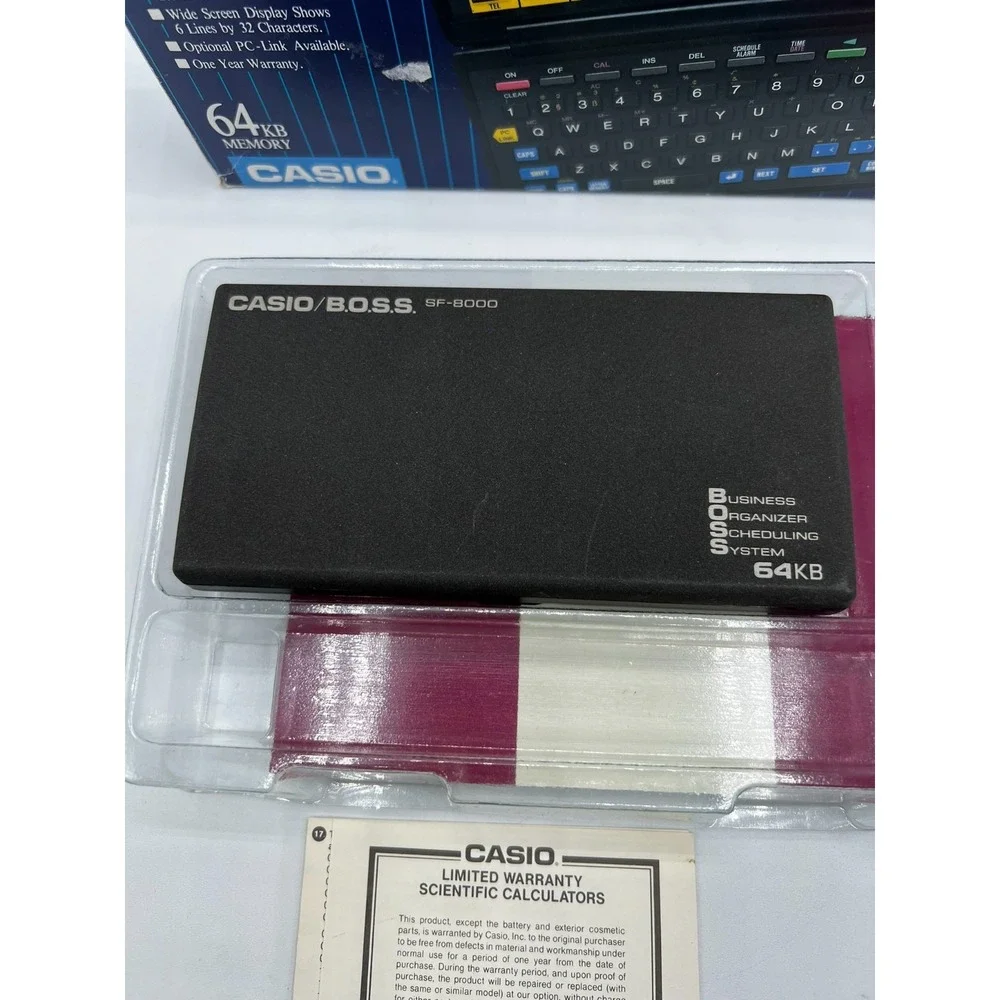 Casio Japan SF-8000 BOSS Business Organizer System 64KB Memory Manual Box